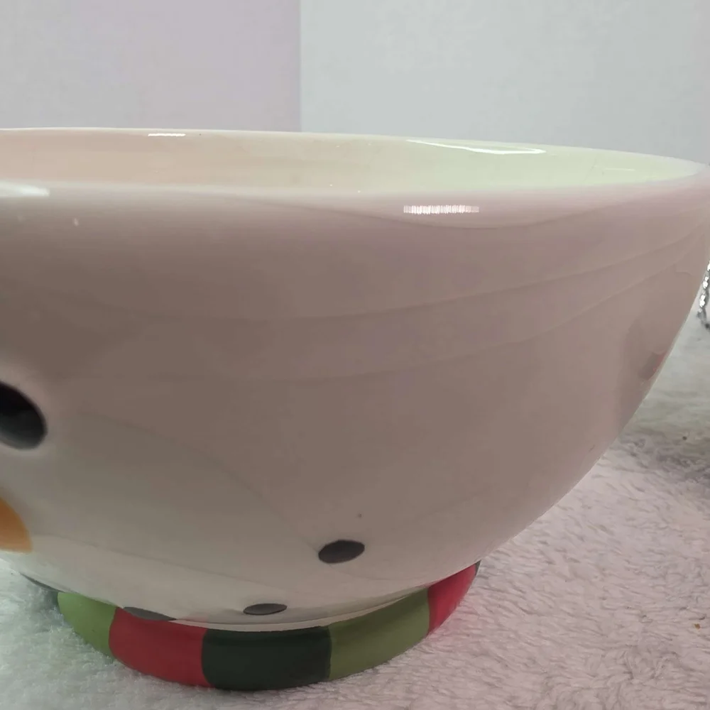 Cracker Barrel Christmas Merry Merry Snowman‎ 2-Piece Ceramic Bowls